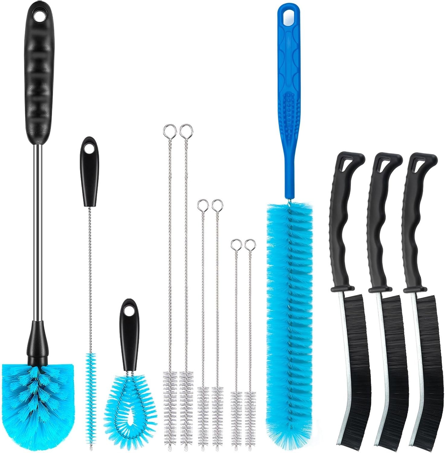 13 Pcs Bottle Brush Cleaning Set Long Handle Bottle Cleaner for Washing Narrow