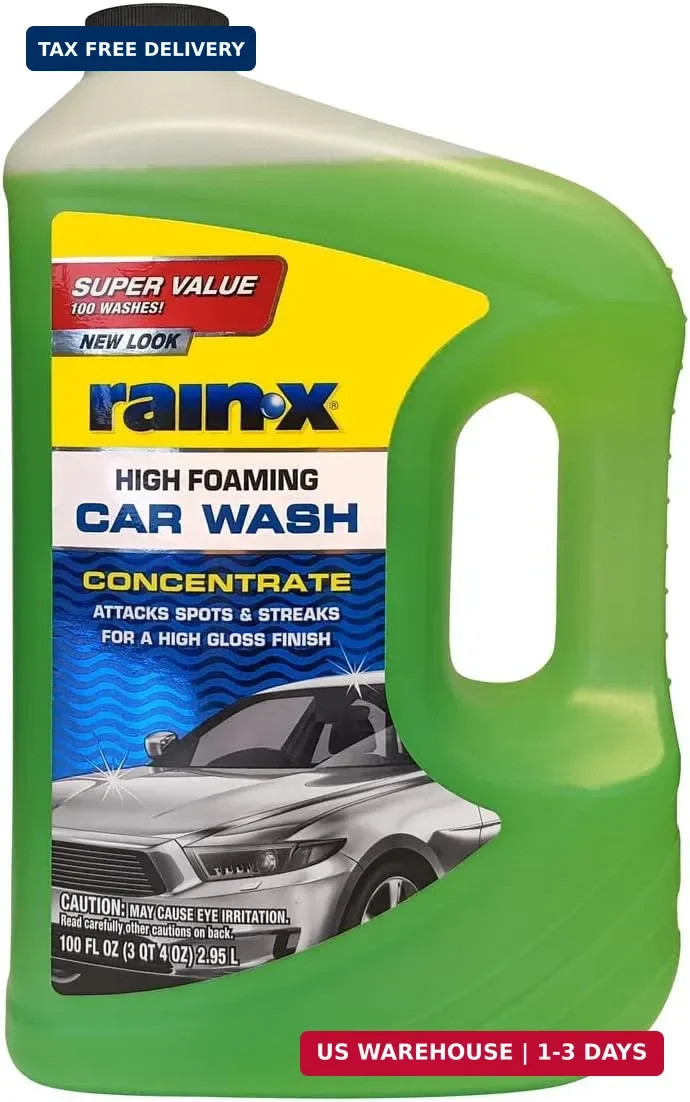 Rain-X 620191 Car Wash – 100 fl oz. High-Foaming, Concentrated Formula for Great