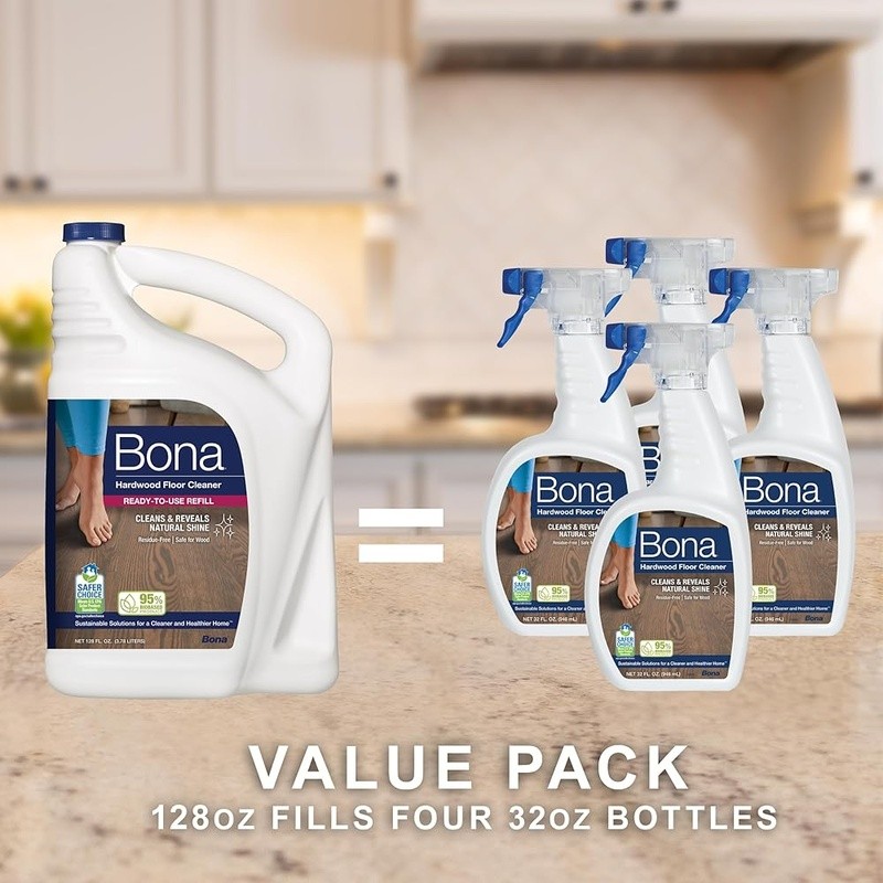 Natural Floor Cleaner pH Neutral Biobased Refill Safe Wood Floors 30% Recycled