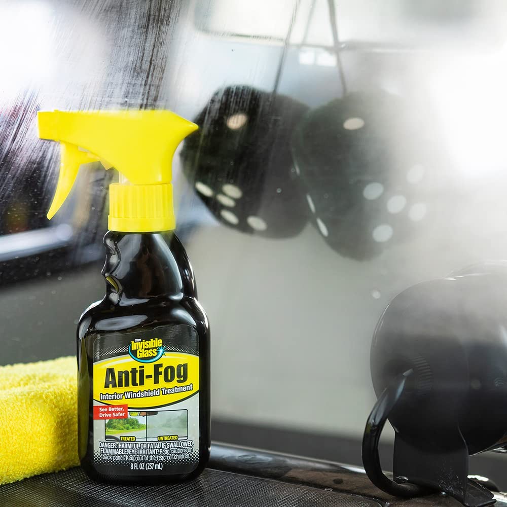 Windshield Glass Treatment Kit: Anti-Fog, Rain Repellent, Cleaner & Cloths