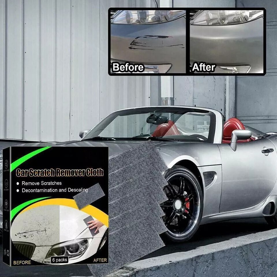 6PCS 2024 High-tech Nano Sparkle Cloth Car Scratch Repair Nano Cloth Rag for Car