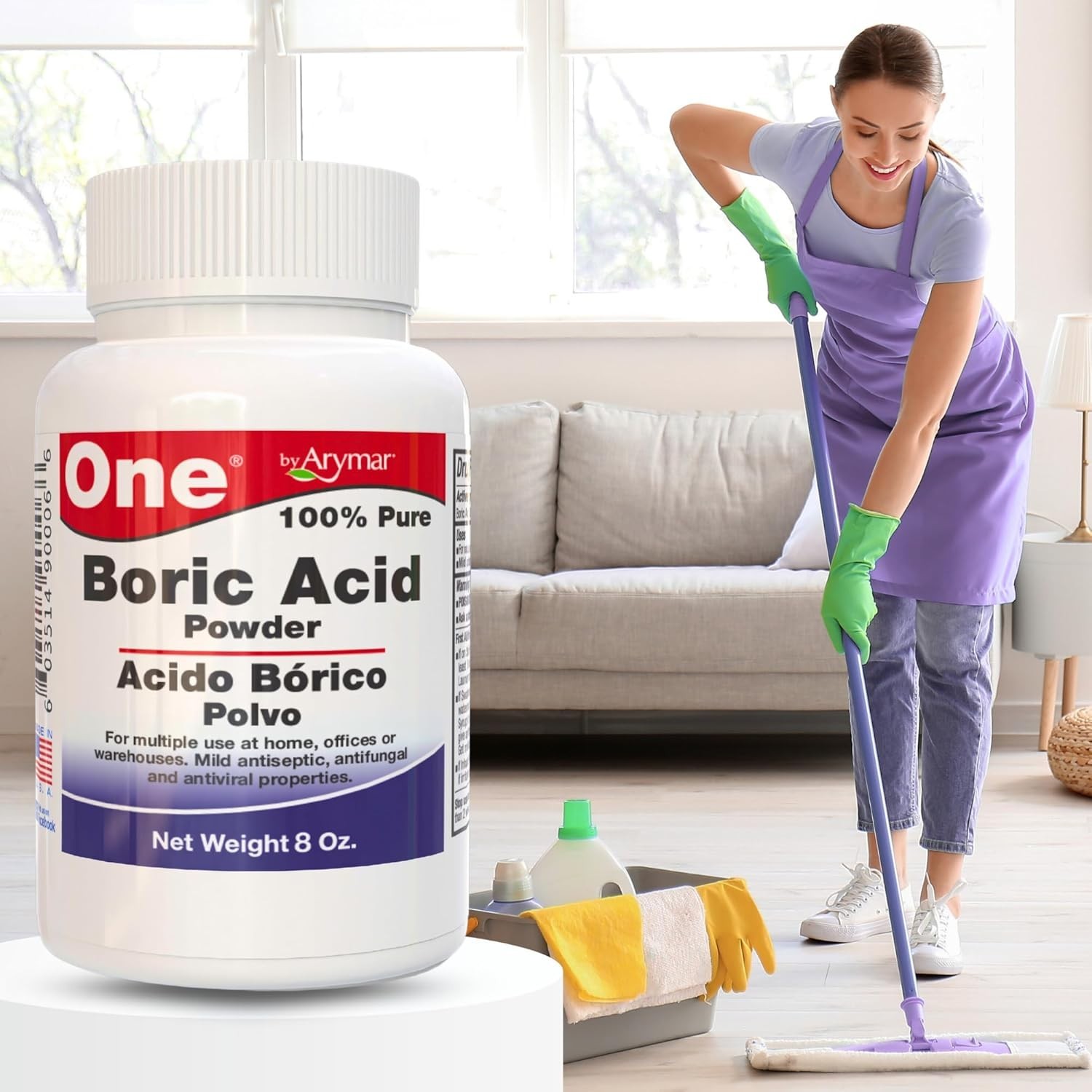 Eco-Friendly Boric Powder, 8 Oz – Multipurpose Household Cleaner & Freshener