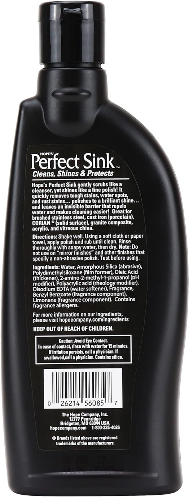 Perfect Sink 8.5 Oz Sink Cleaner and Polish, Restorative, Water-Repellant Formul