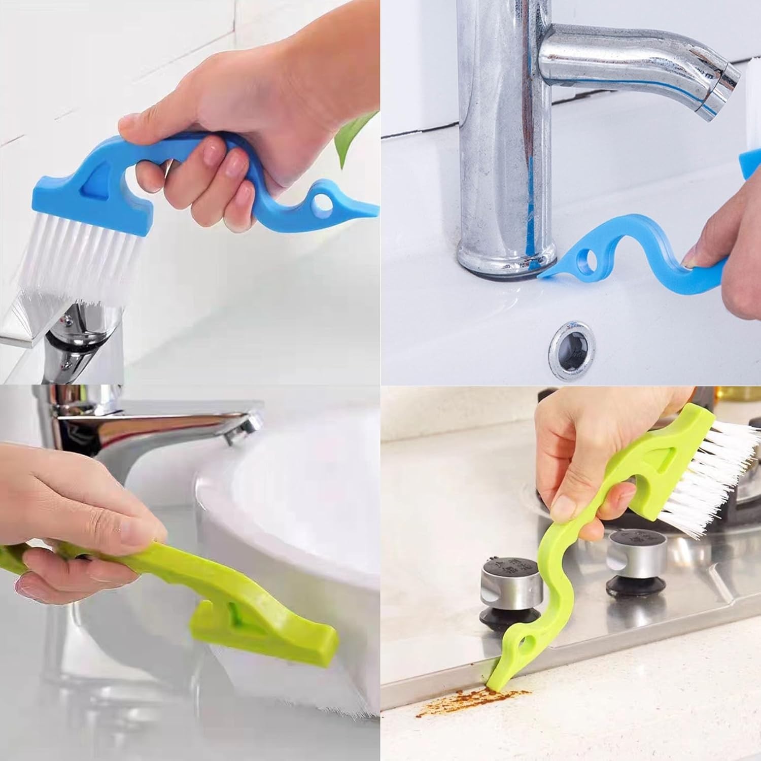9 Pcs Hard Bristle Crevice Cleaning Brushes for Household Use, Gap Cleaning Brus