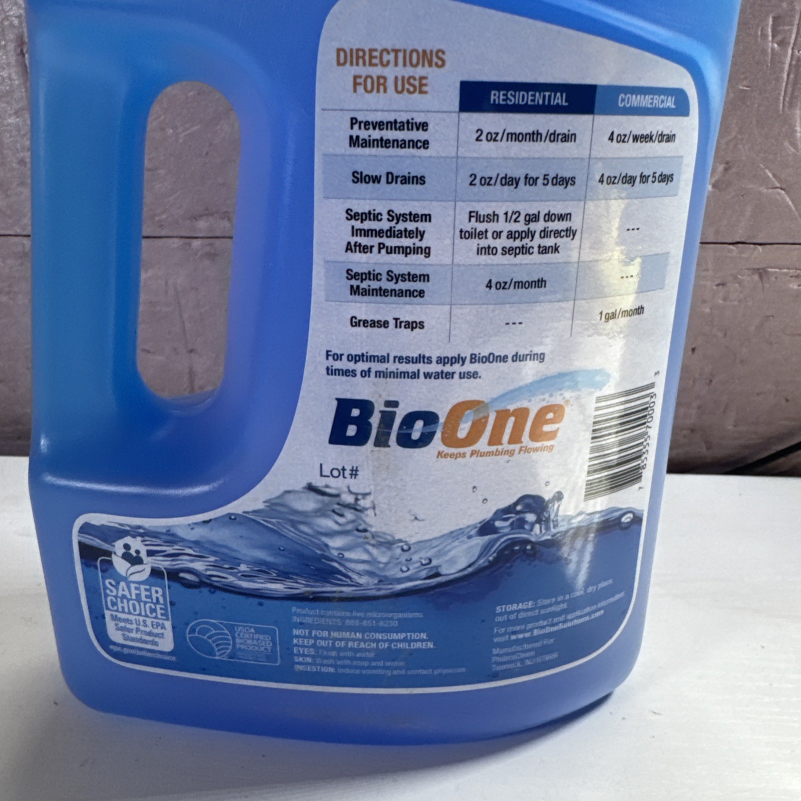 BioOne 64 oz. Liquid Drain and Septic System Maintainer