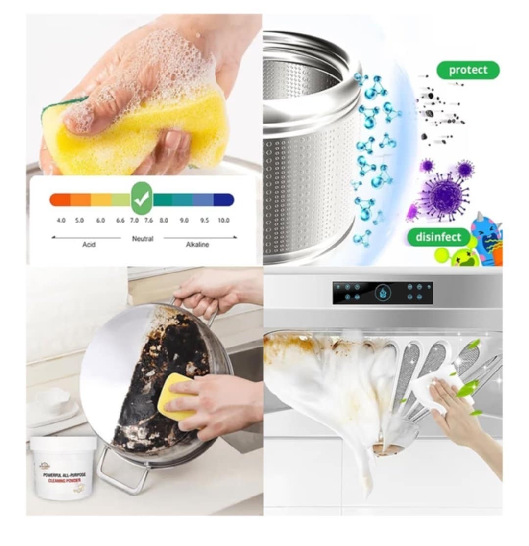 Super Strong Kitchen Cleaner Powder,2024 Powerful Kitchen All-purpose Powder-7oz
