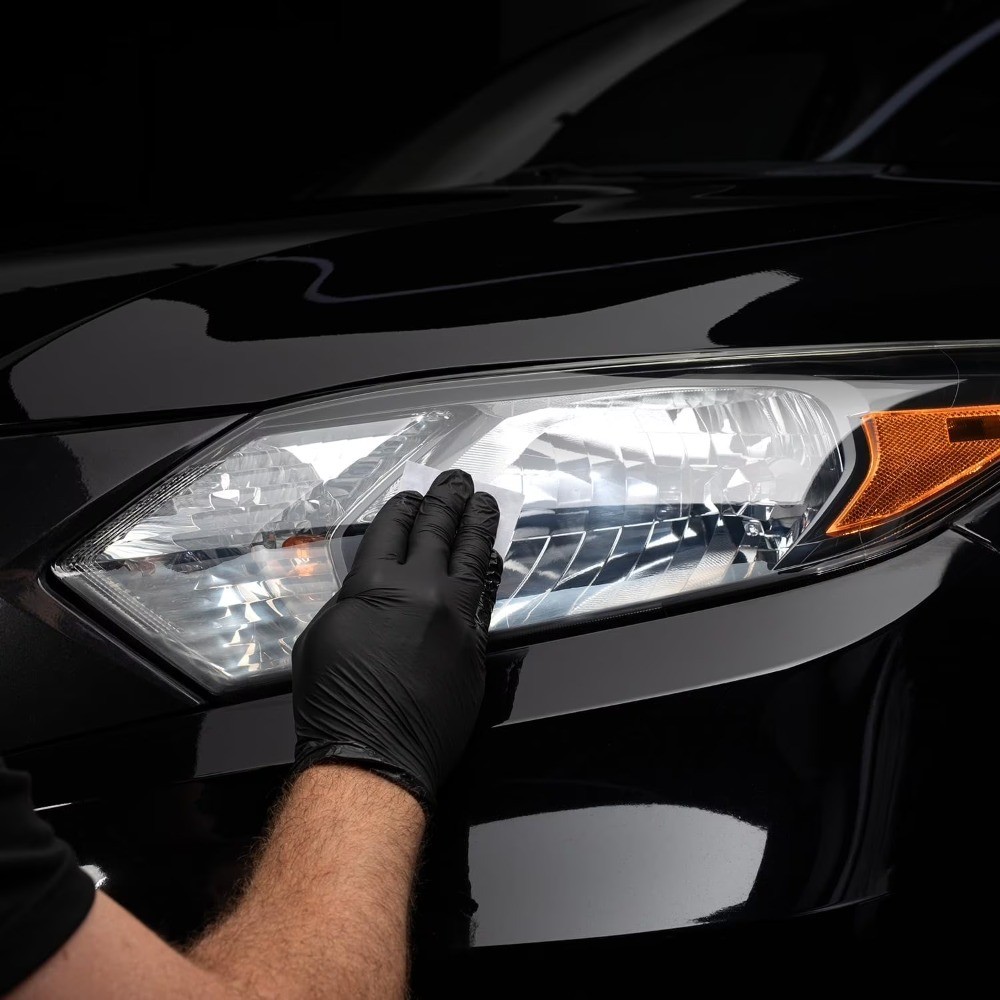 Headlight Restoration Kit Easy 3 Step Car Lens Cleaner 8 Wipes
