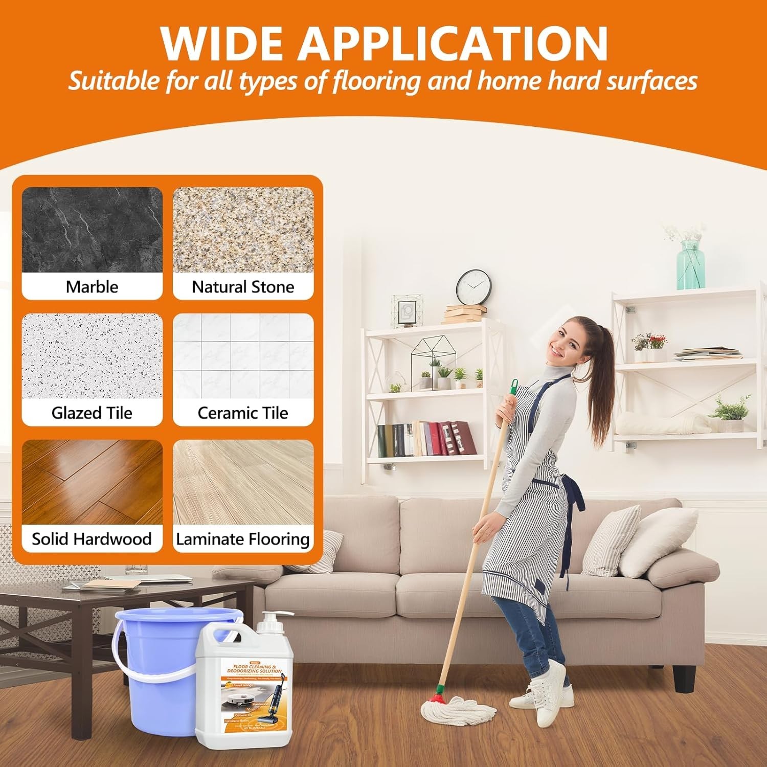 85 FL OZ Non-Toxic Floor Cleaning Solution – Deep Clean & Deodorize Floors
