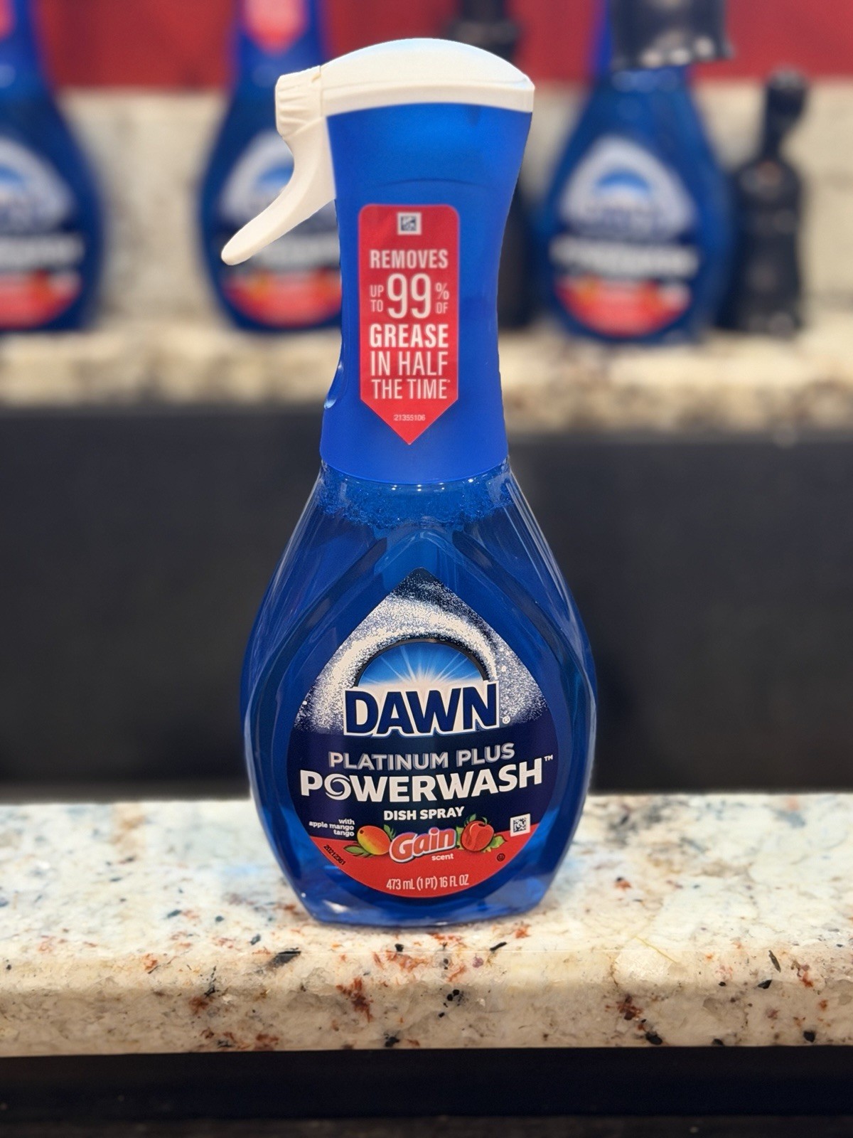 Dawn Platinum Powerwash Dish Spray, Dish Soap, Apple Mango Tango By Gain 16 OZ