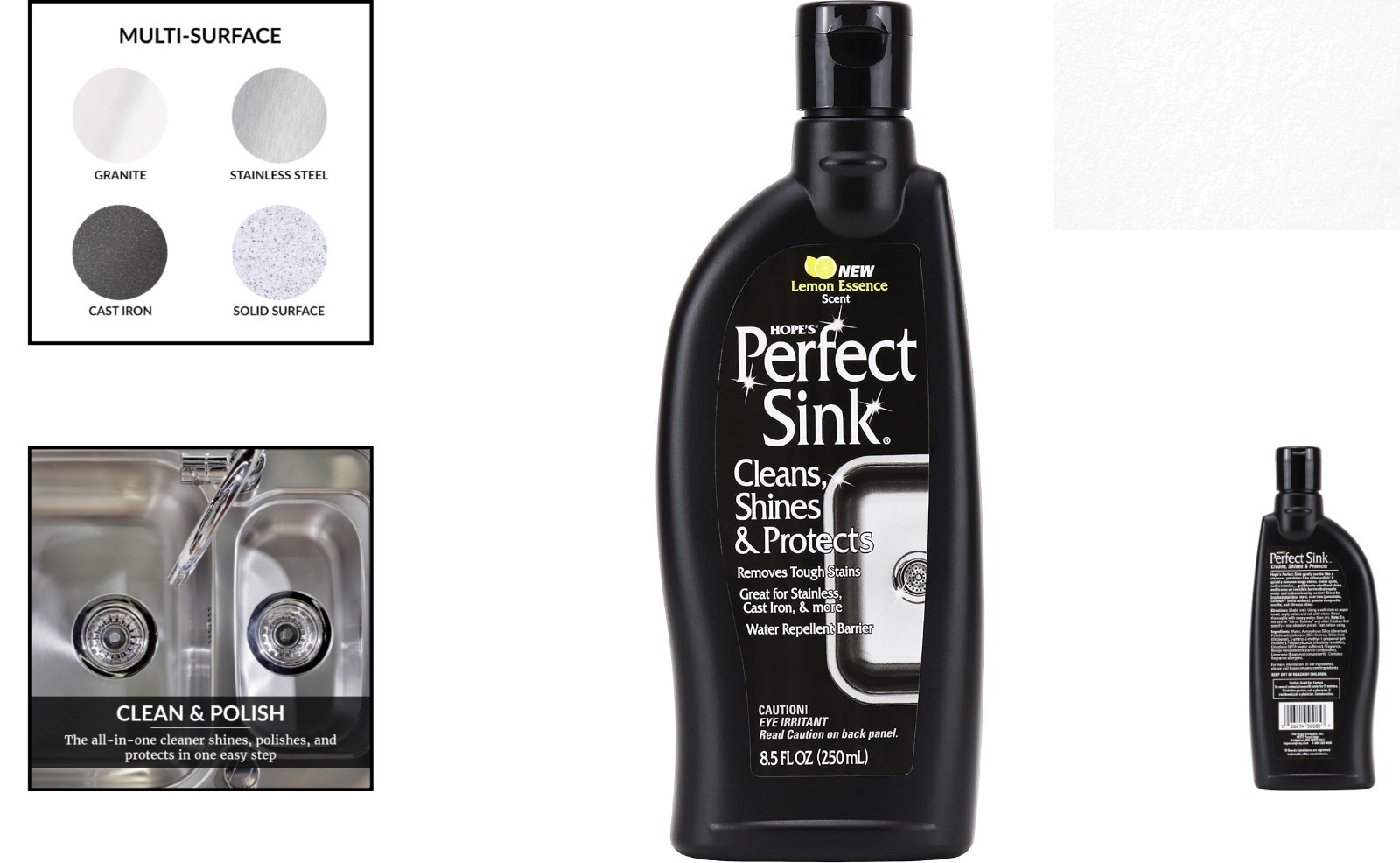Restorative Sink Cleaner & Polish for Cast Iron and Stainless Steel – 8.5 Fl Oz