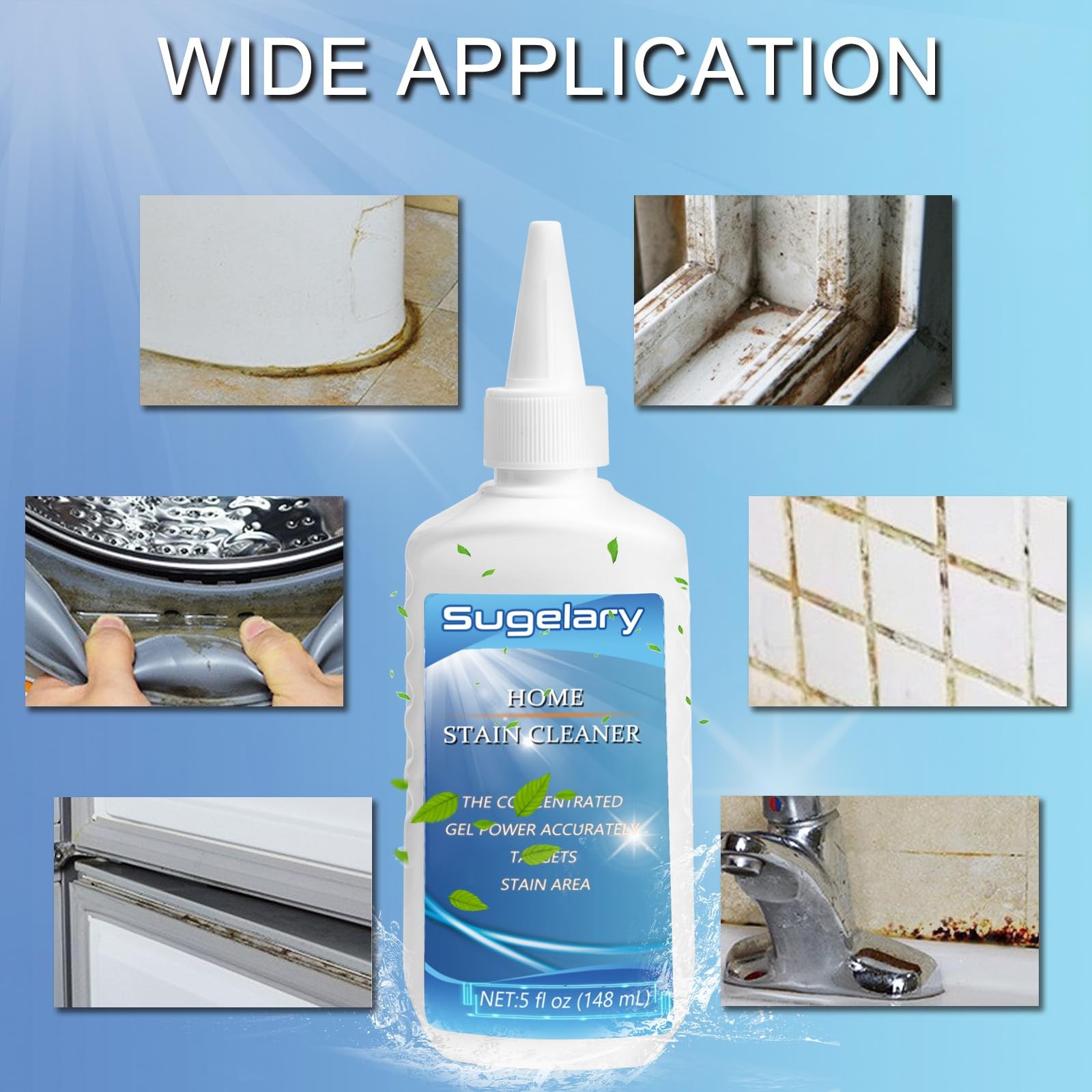 Mold Stain Cleaning Gel 5 Fl oz All Purpose Household Cleaner Gel for Front
