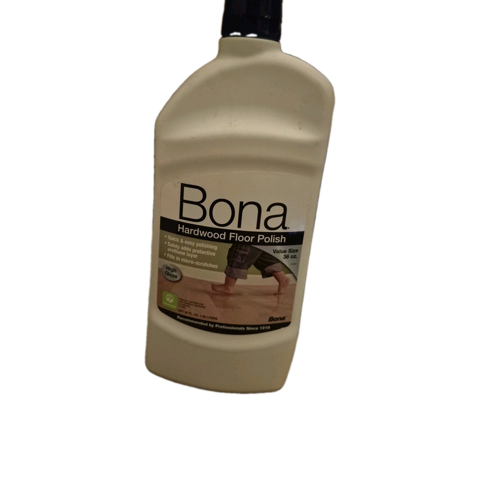 Bona High Gloss Hardwood Floor Polish restores shine finished wood floors 36 oz