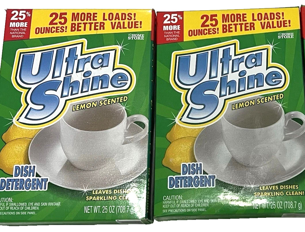 Lot (3) The Home Store Ultra Shine Lemon Scented Dish Detergent 25 oz FREE SHIP.