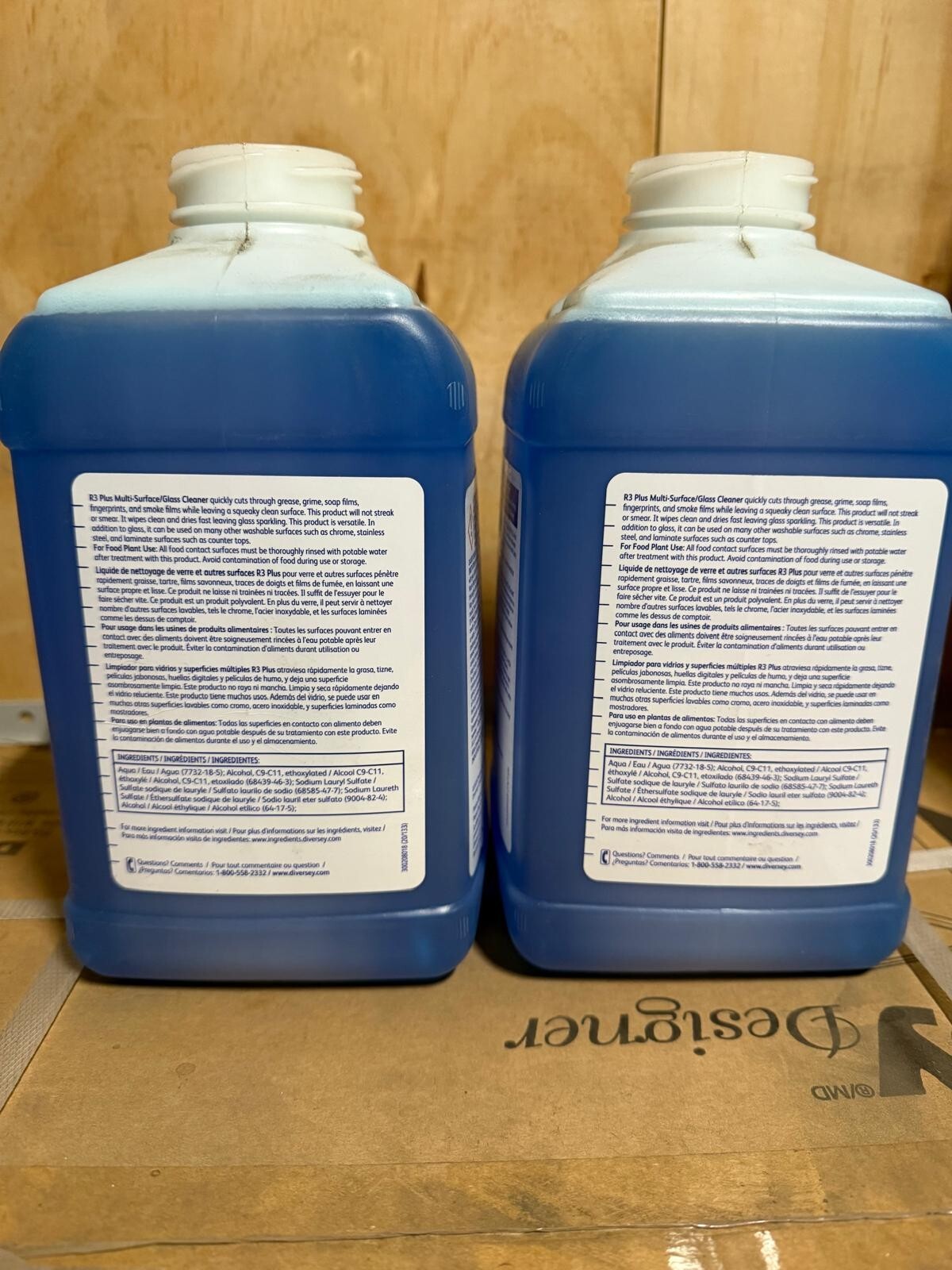 R3 Plus Multi-Surface/Glass Cleaner 2.5 L Bottles 95722109, Box of 2