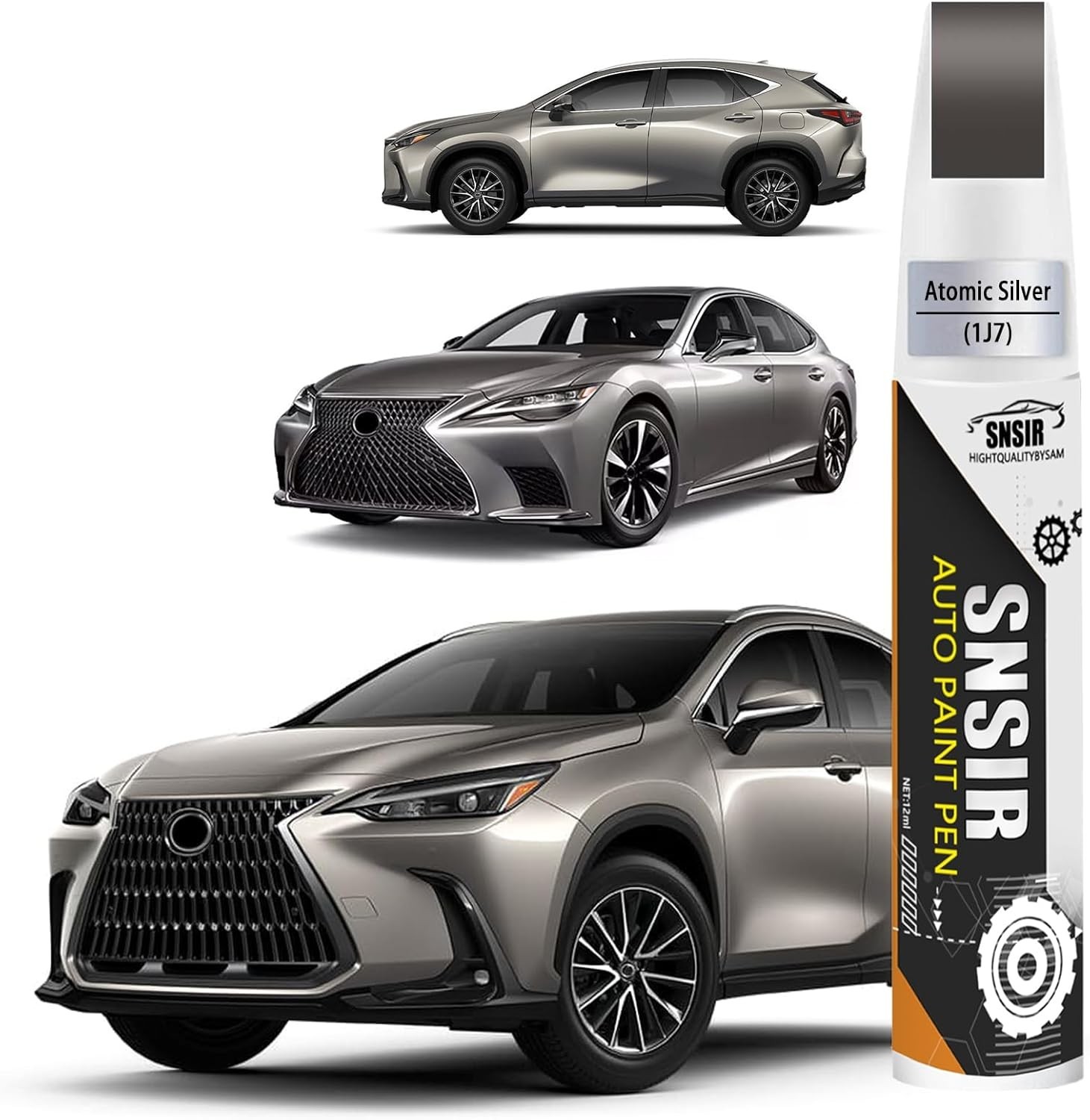 Car Touch up Paint(1J7 Atomic Silver) Compatible with Lexus, Car Paint Pen Scrat
