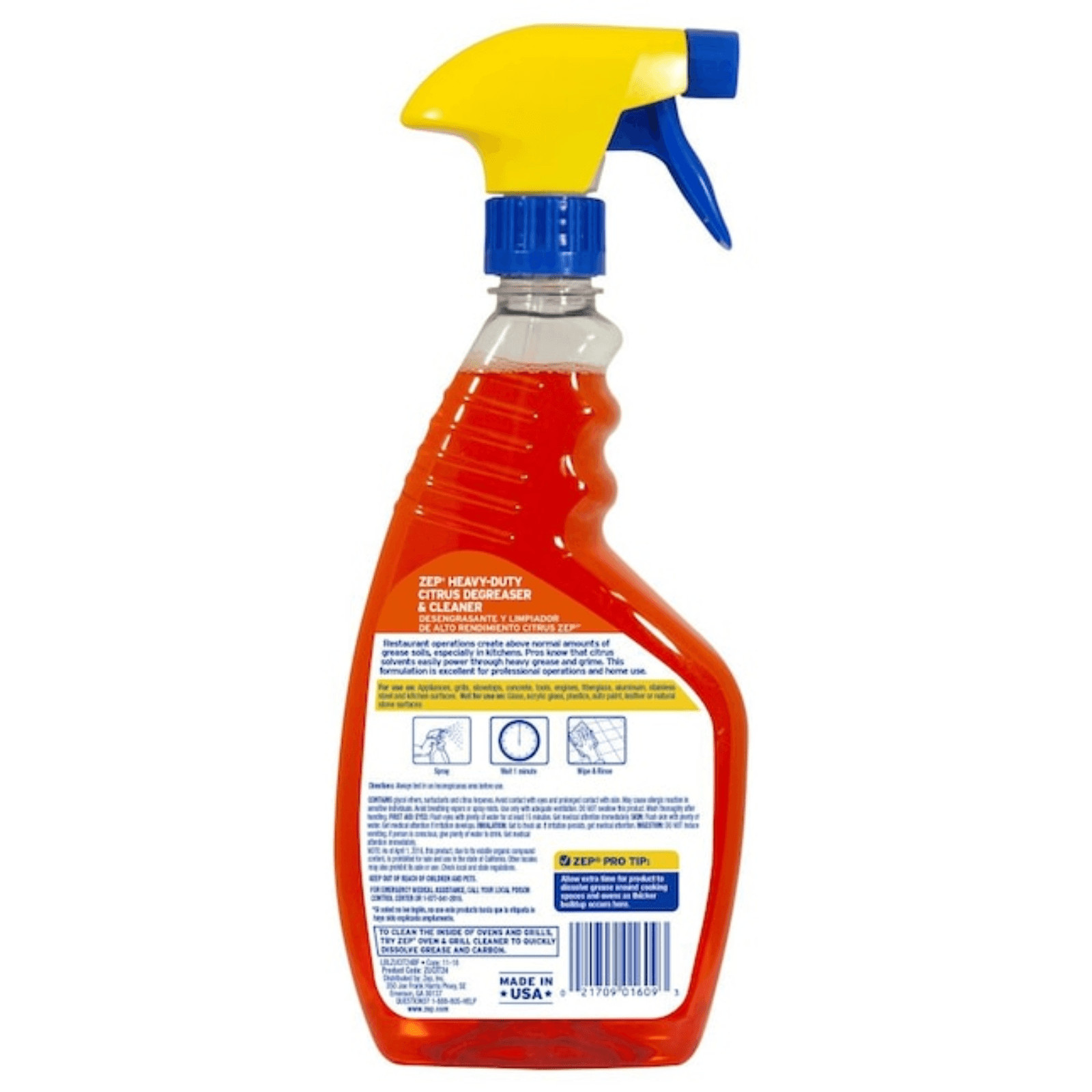 Zep Heavy-Duty Citrus Degreaser Professional Restaurant-Grade Strength-24 fl oz