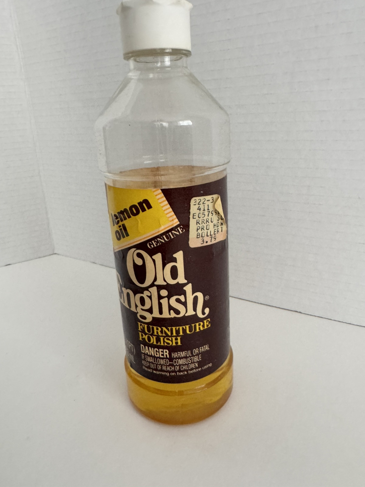 Vtg Old English Lemon Oil Furniture 1988 Polish Wood Conditioner Cleaner 60%full