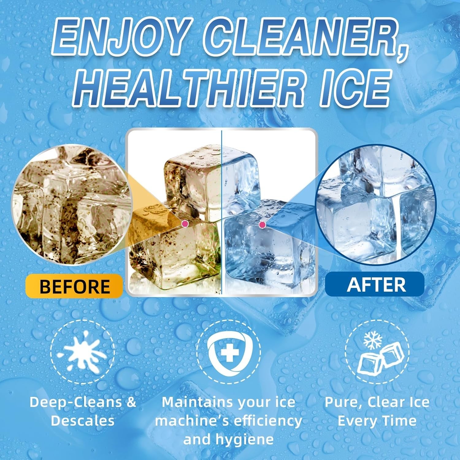 Lemon Scented Ice Machine Cleaner Tablets – 36 Pack, Easy to Use, Eco-Friendly