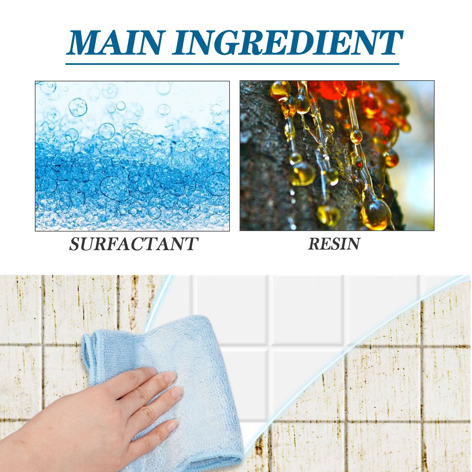 Marble Polish Powder Stone Countertop Tile Cleaner for Kitchen Stains