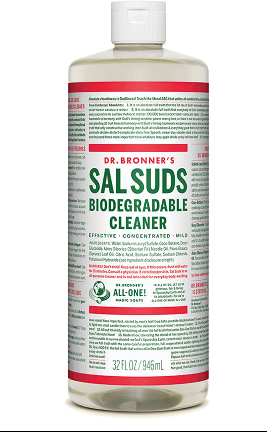 Dr. Bronner’S – Sal Suds Biodegradable Cleaner – 32 Ounces