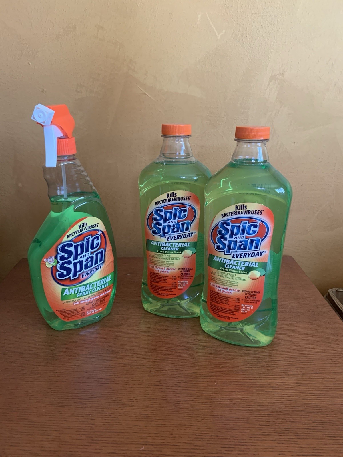 SPIC & SPAN FRESH CITRUS 28oz 3 Pack NEW