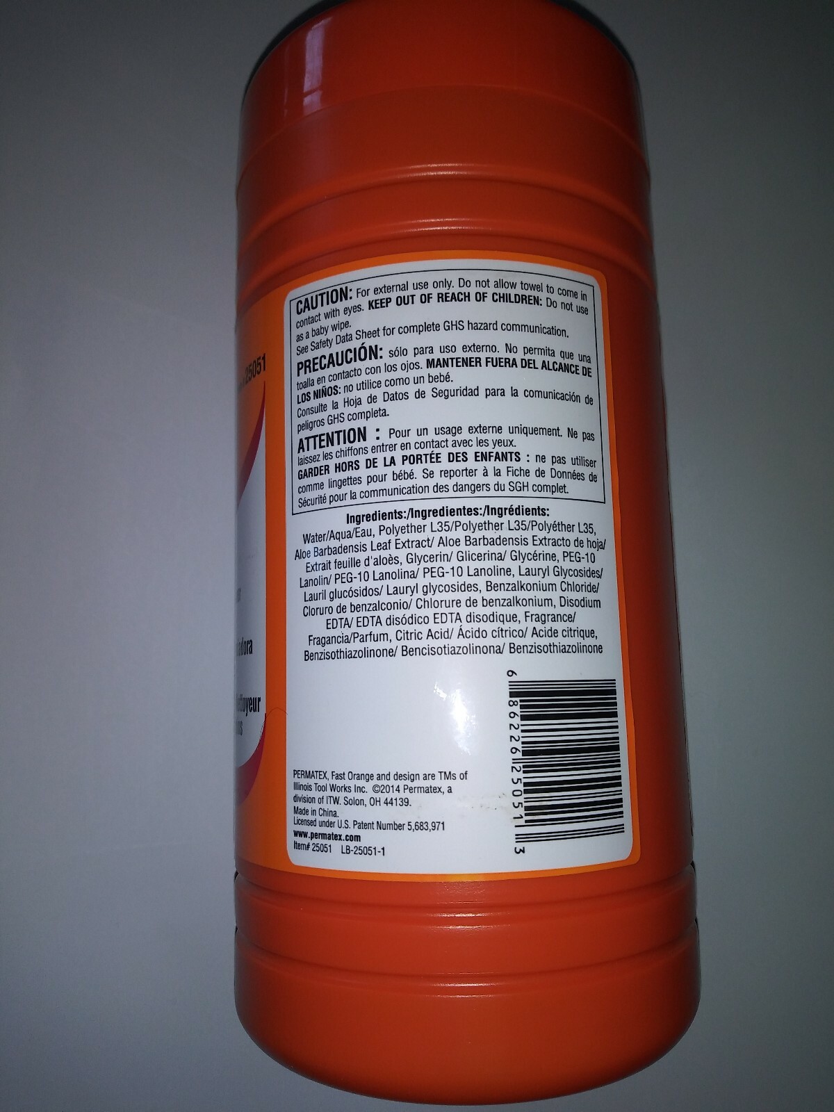 Fast Orange Hand Cleaner Wipes/Towels Textured 72ct