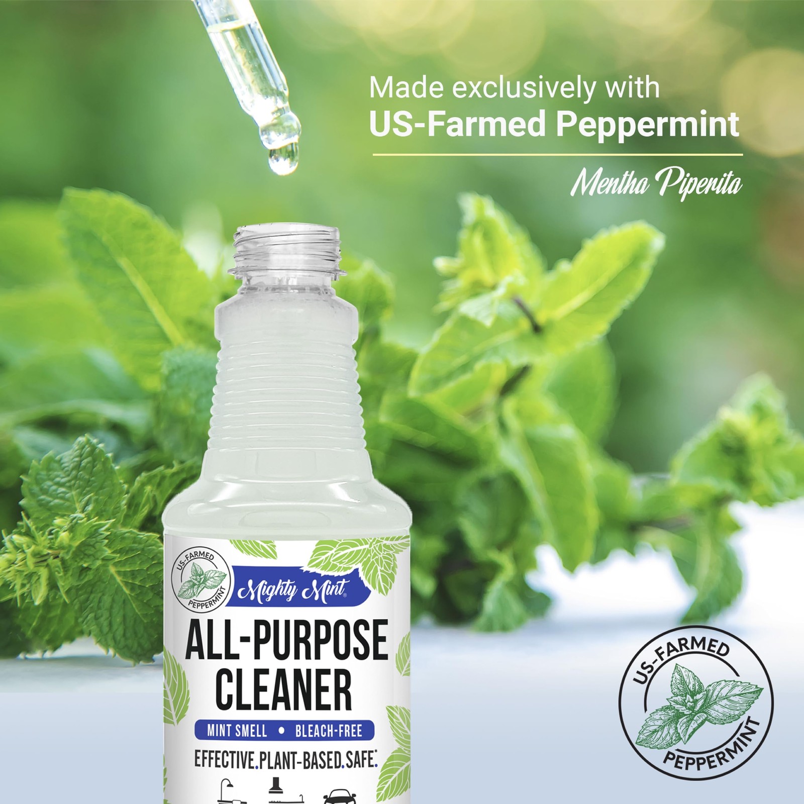 Mighty Mint All Purpose Cleaner Spray Plant Based Multi Surface Cleaning for