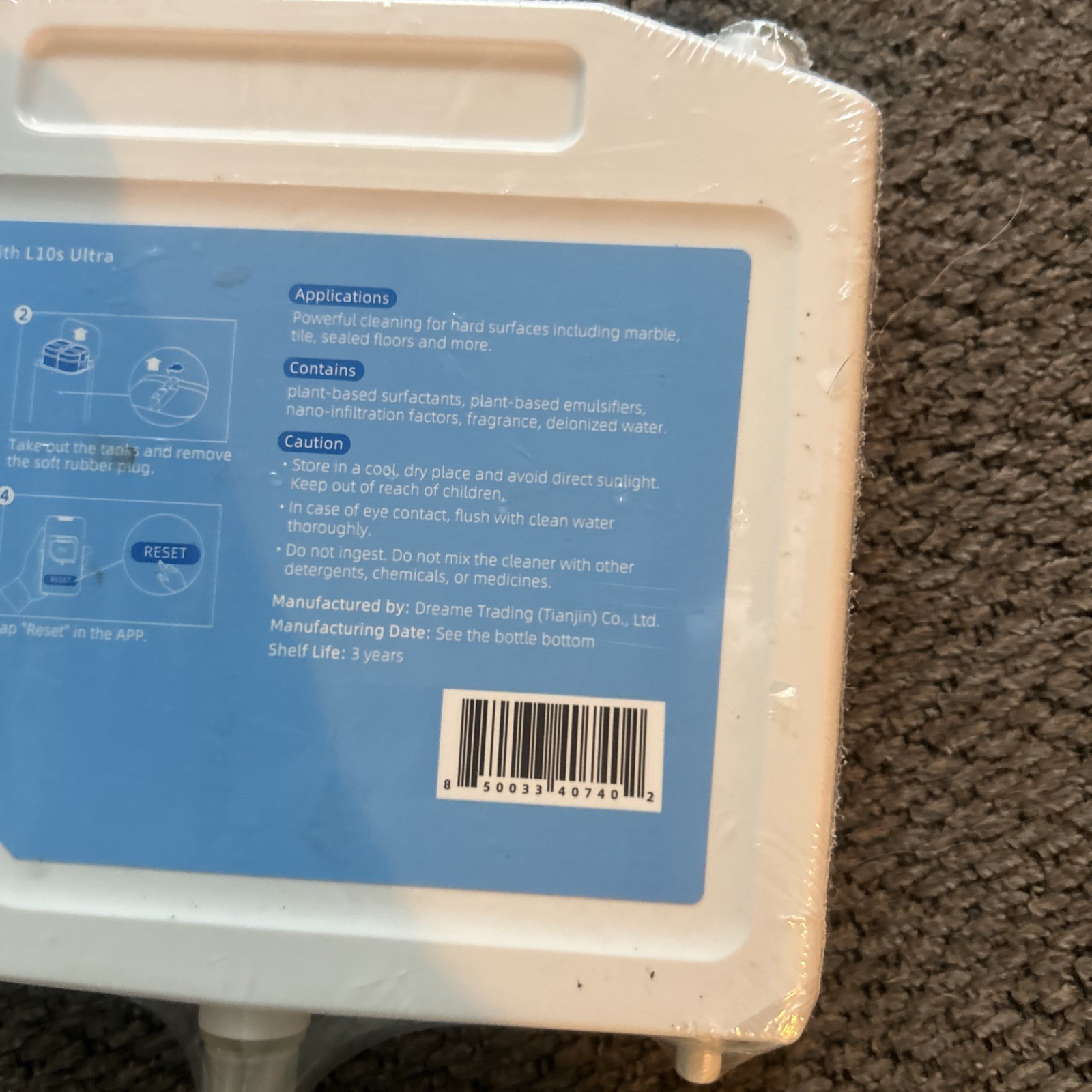 Dreametech Floor Cleaning Solution Multisurface Floor Cleaning Compatible w/ L10