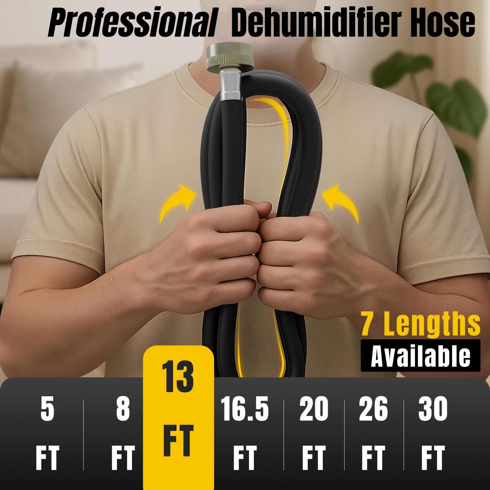 13FT Dehumidifier Drain Hose with 3/4 Inch FHT Leak-Proof and Rust-Resistant …