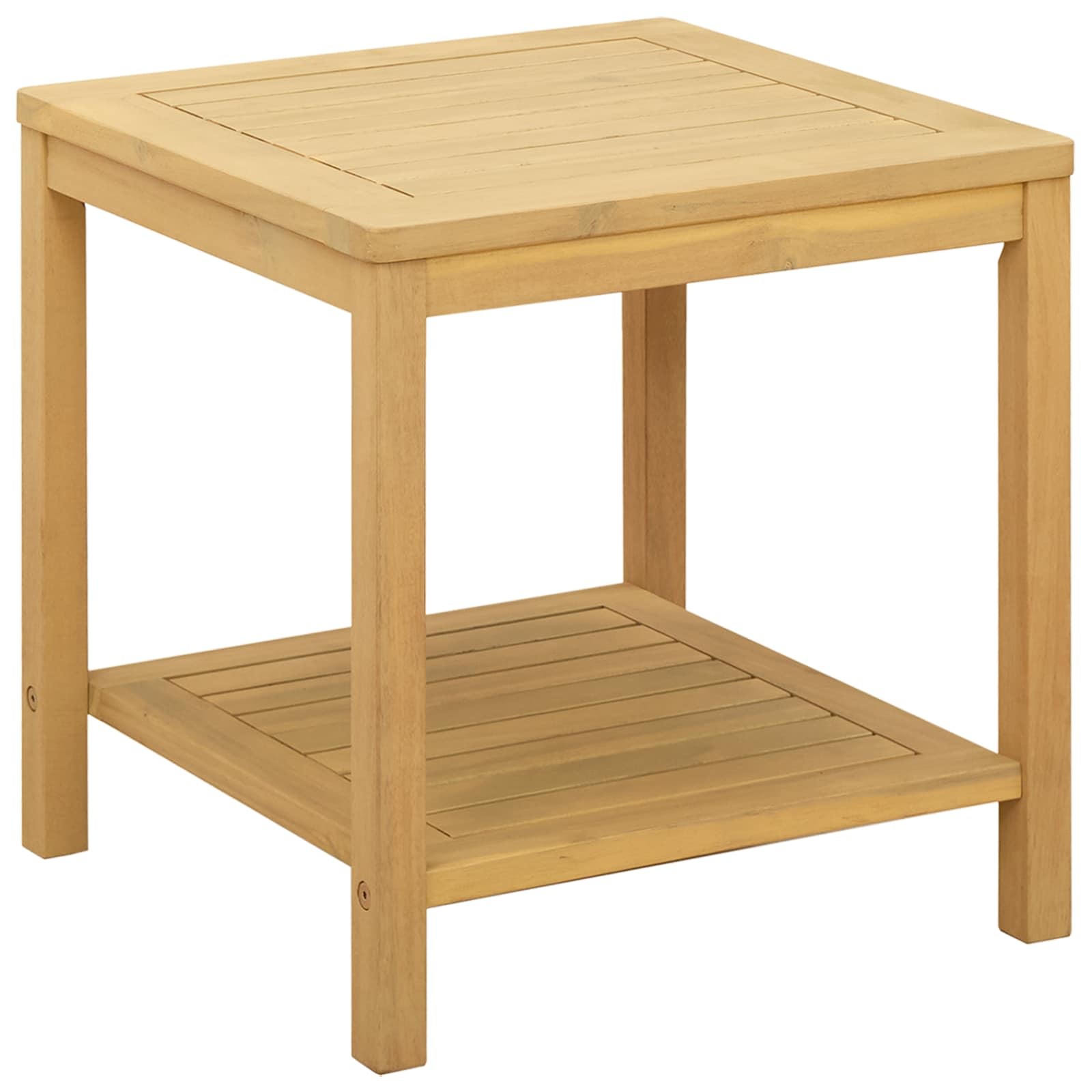 Side Table Oil Natural Solid Acacia Wood Garden Patio Furniture Accent vidaXL