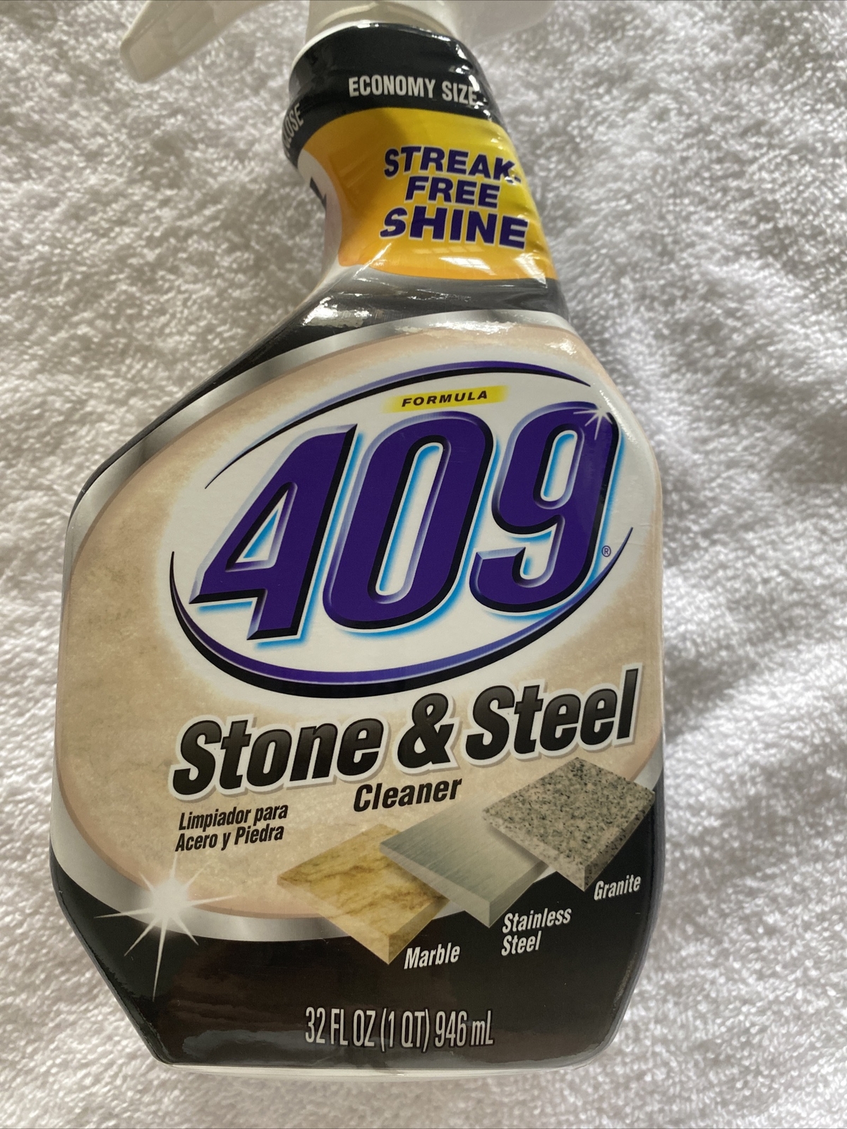 TWO Formula 409 Stone and Steel Cleaner Spray Bottles – 32 oz Each Economy Size