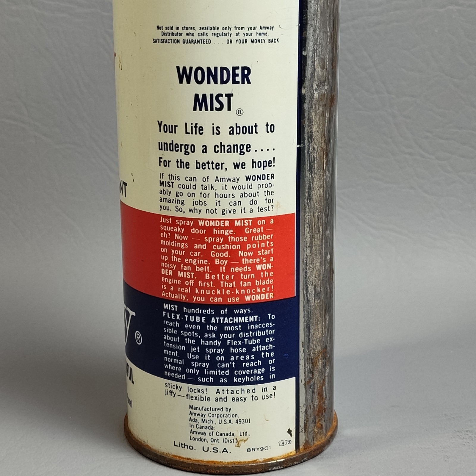 Vintage 1968 Amway Wonder Mist Silicone Spray 16 oz WORKS USED RARE Movie Prop