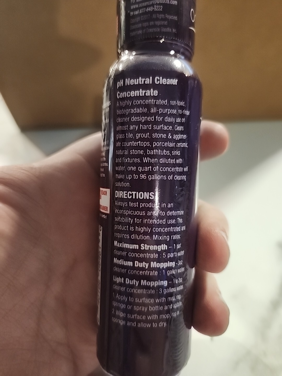 OCEANCARE PH Neutral Tile Stone Multi-Purpose Cleaner Concentrate 3 Fl Oz