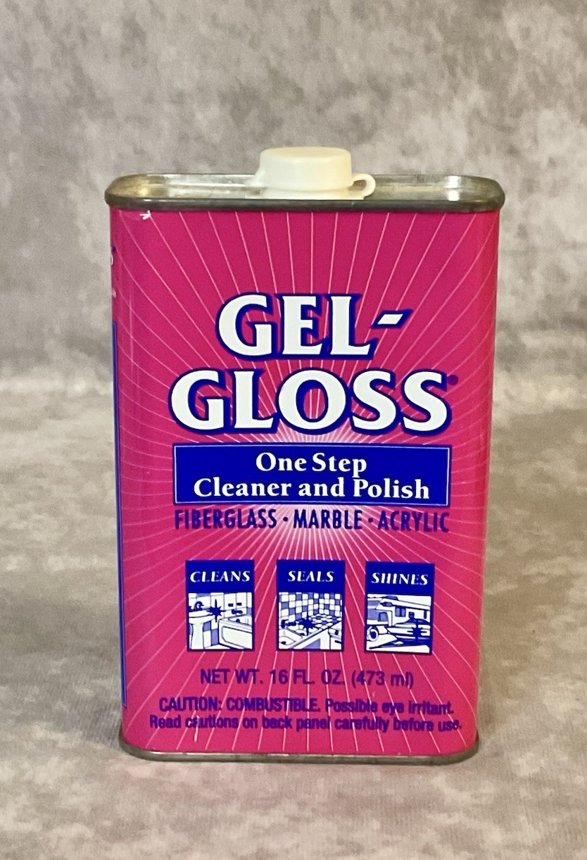 GEL-GLOSS ONE STEP CLEANER & POLISH FOR FIBERGLASS MARBLE ACRYLIC 16 FL OZ NOS