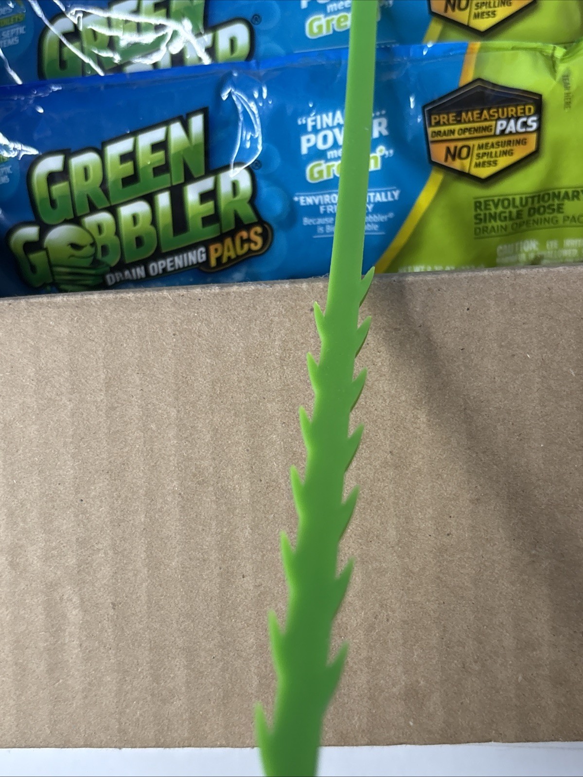 Green Gobbler 5 Drain Clog Opening Powder PACS & Hair Clog Remover Tool Ecoworks