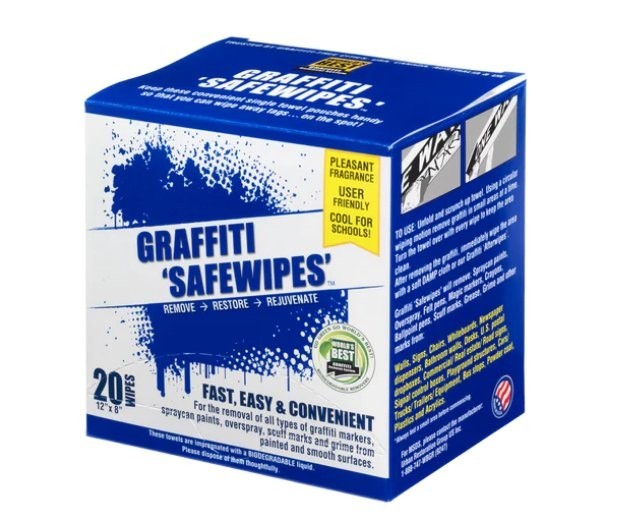 20 ct Pack- Safewipes Graffiti Remover Surface Cleaning Wipes