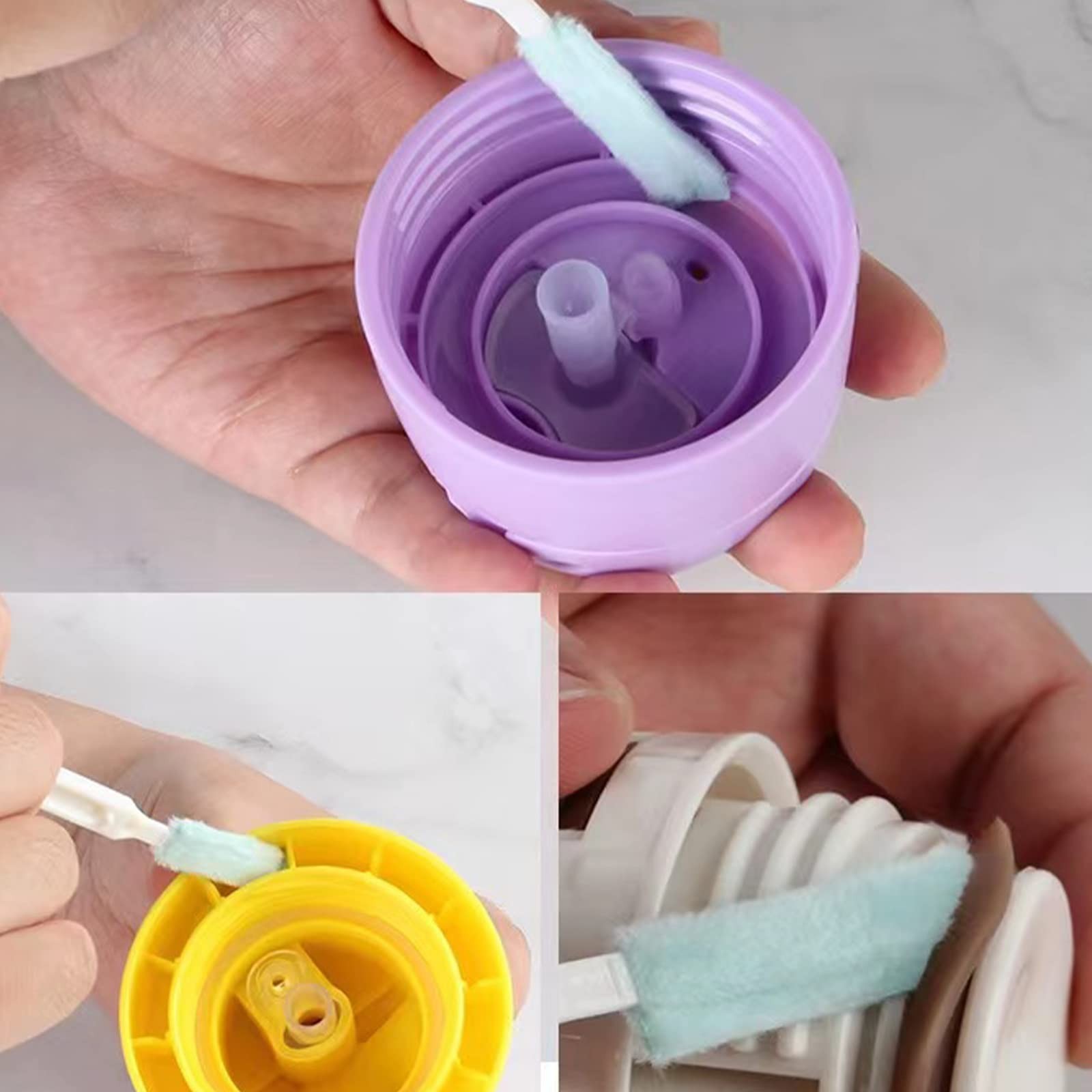 16 Pcs Crevice Gap Cleaning Brush Tool, 8 in 1 Detail Cleaner Brush for Bottl…