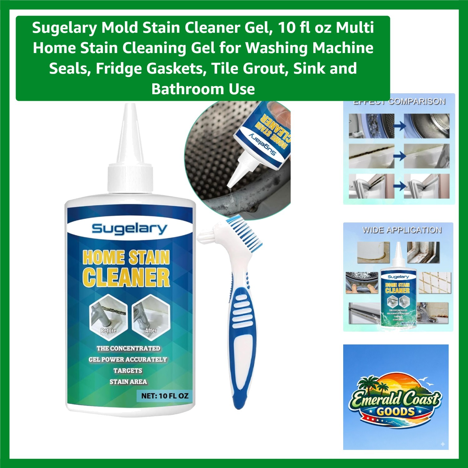 10 fl oz Multi-Purpose Mold Stain Cleaner Gel for Home Surfaces & Appliances