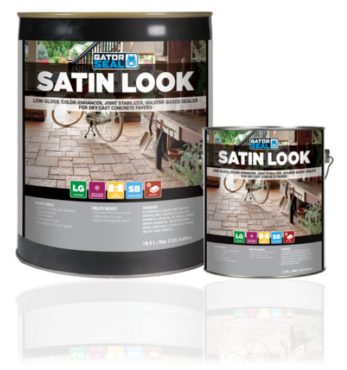 Gator Seal Satin Look Paver Sealer 1 Gal | Low Gloss Color Enhancer Solvent-Base