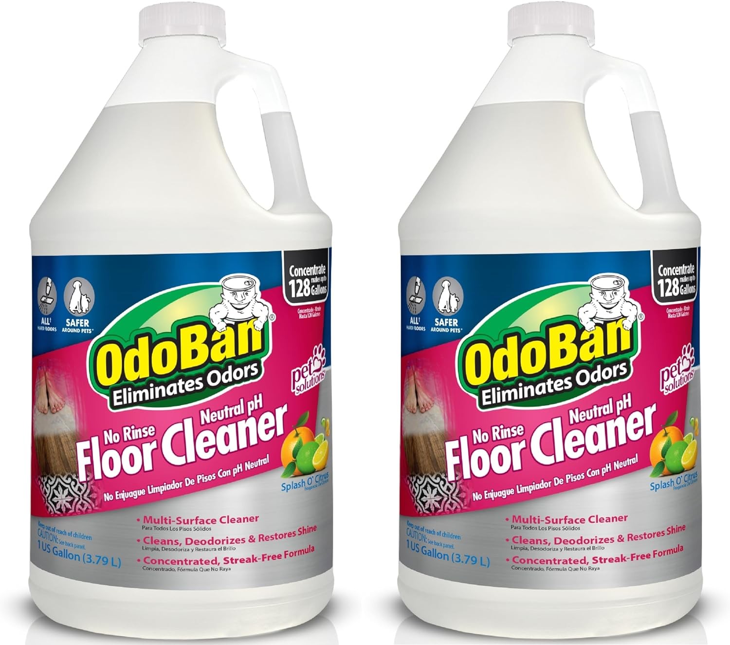 OdoBan Pet Solutions No Rinse Neutral pH Floor Cleaner Concentrate, Made in the