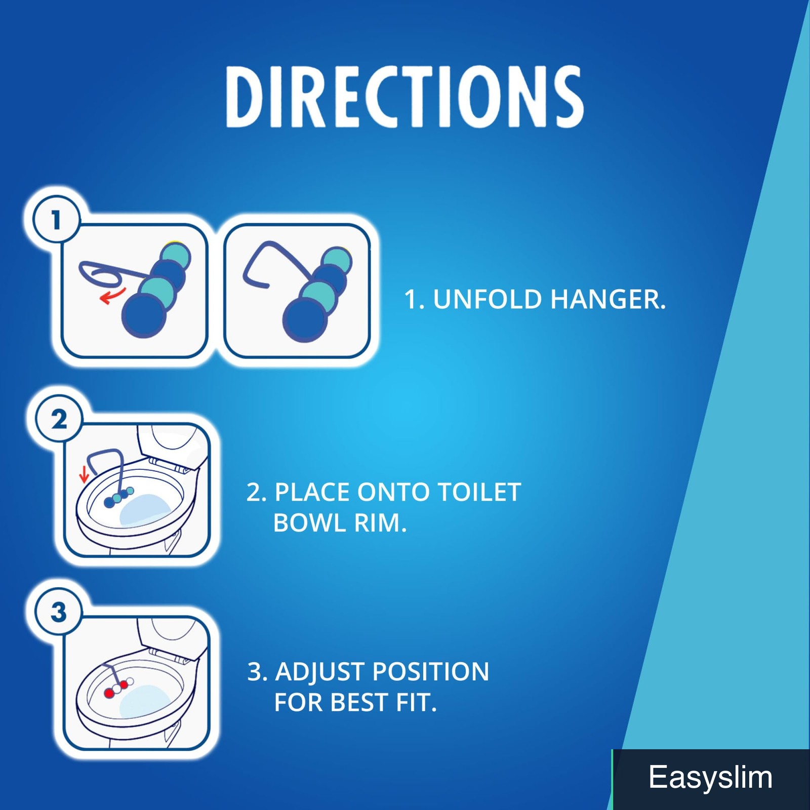 Toilet Bowl Rim Hanger Cleaner Freshener Sapphire Waters Scent 2-Pack