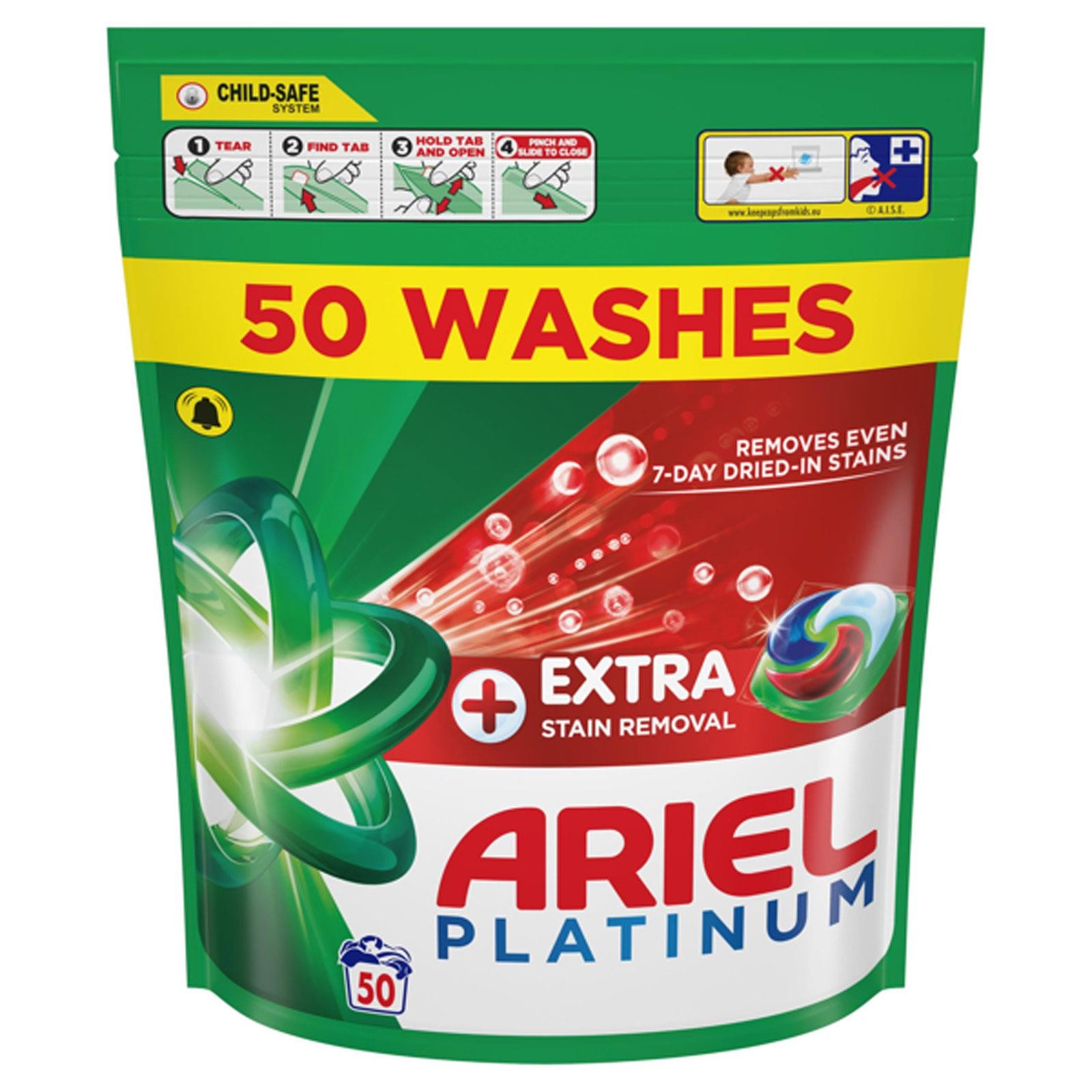 Ariel Platinum Stain Removal Laundry Pods 50 Washes