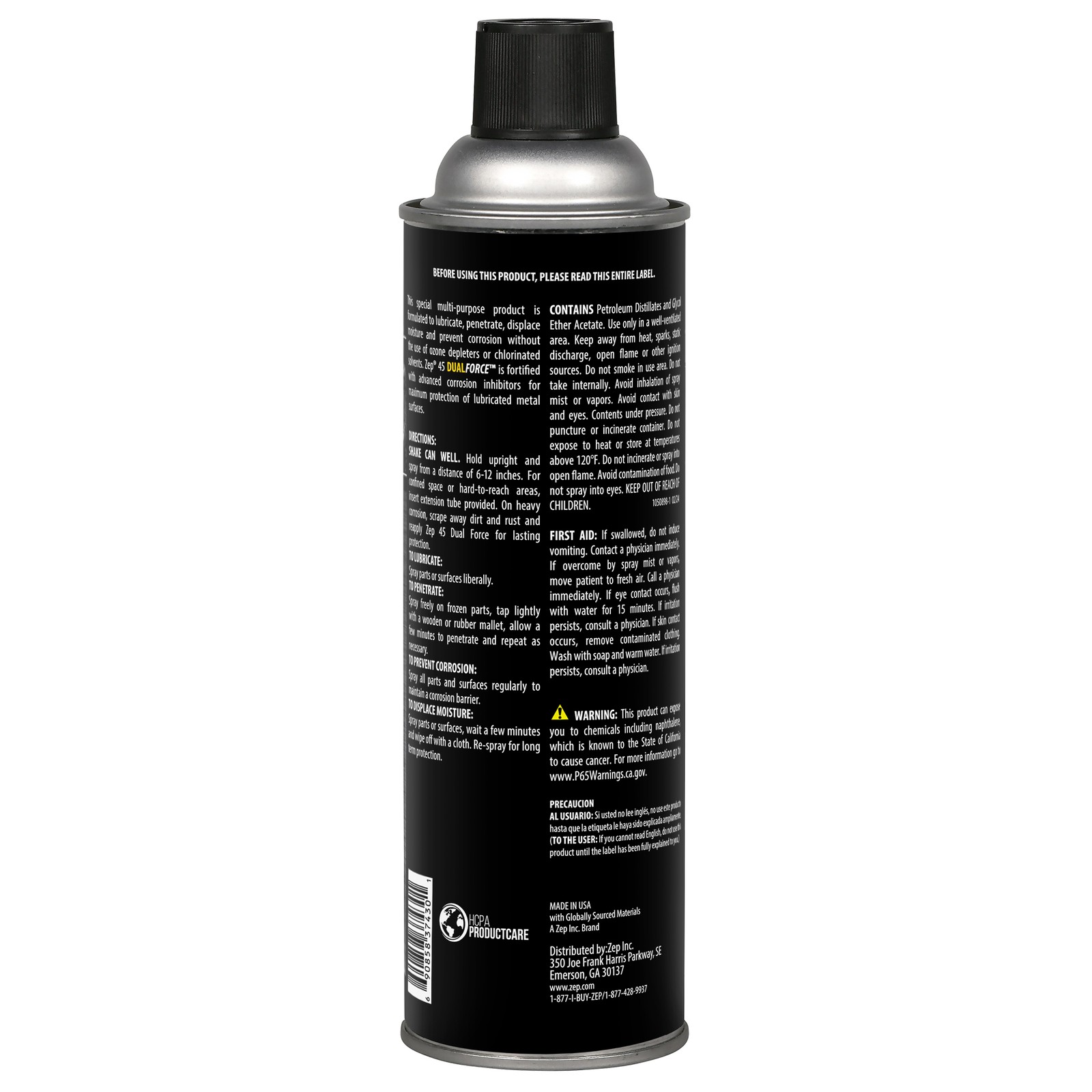 Zep 45 Dual Force Multi-Purpose Lubricant and Penetrant Aerosol – 14 oz (Case of