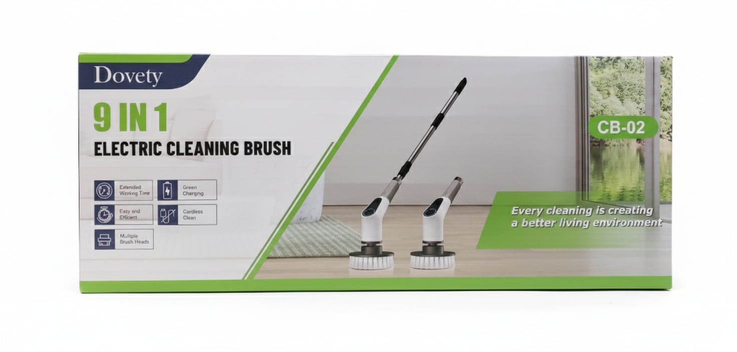 Dovety 9-in-1 Electric Cleaning Brush – Model CB-02