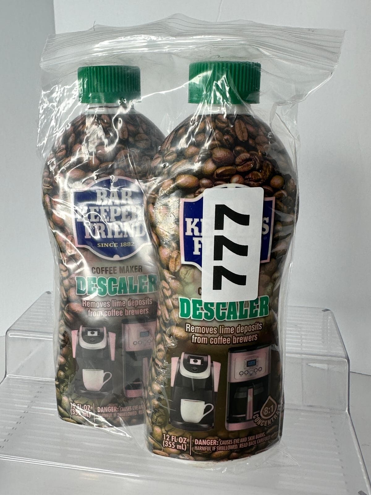 Bar Keepers Friend Coffee Maker Descaler 12 oz Removes Lime Deposits Set of 2