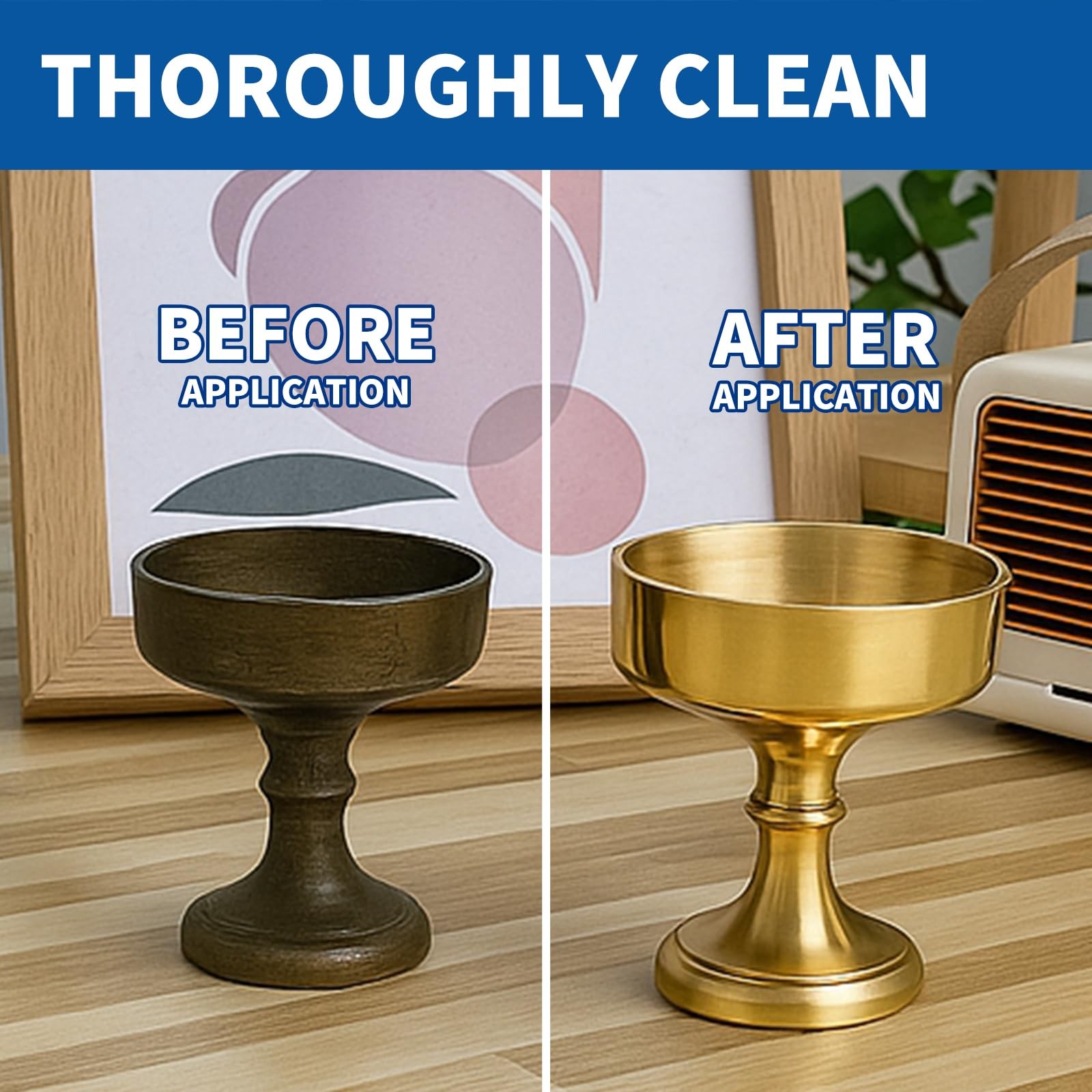 HeavyDuty Brass Copper Polish Cleaner Kit Tarnish Rust Prevention for Metal Sur