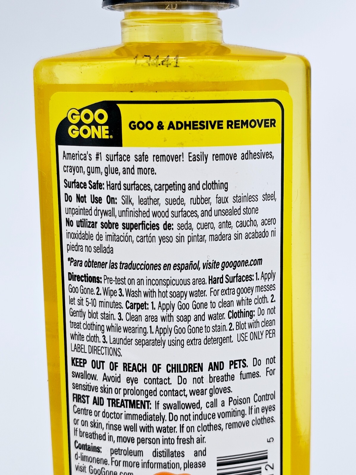 Magic Goo Gone Adhesive Remover Citrus Solvent Removes Gum Grease Tar 8oz Lot 2