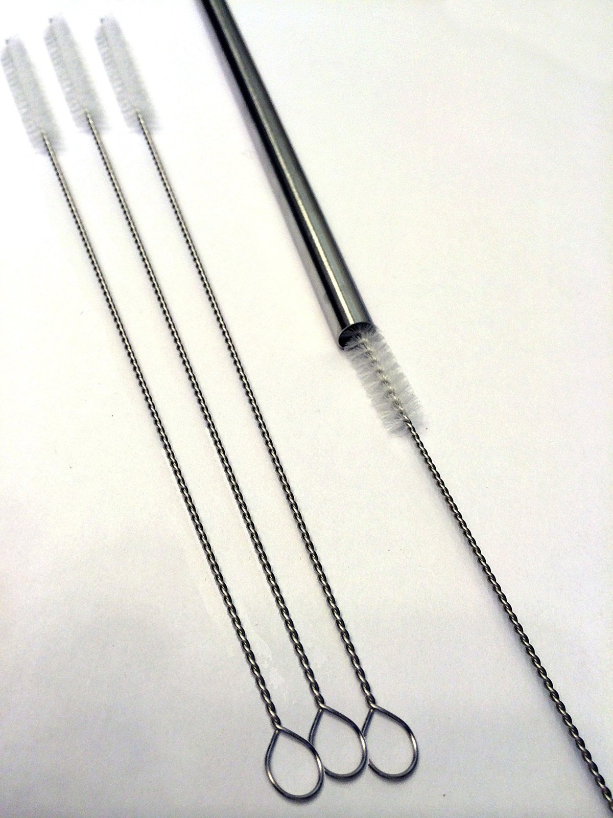 Drink Straw Cleaning Brush – set of 4 Stainless Steel brushes for drinking st…