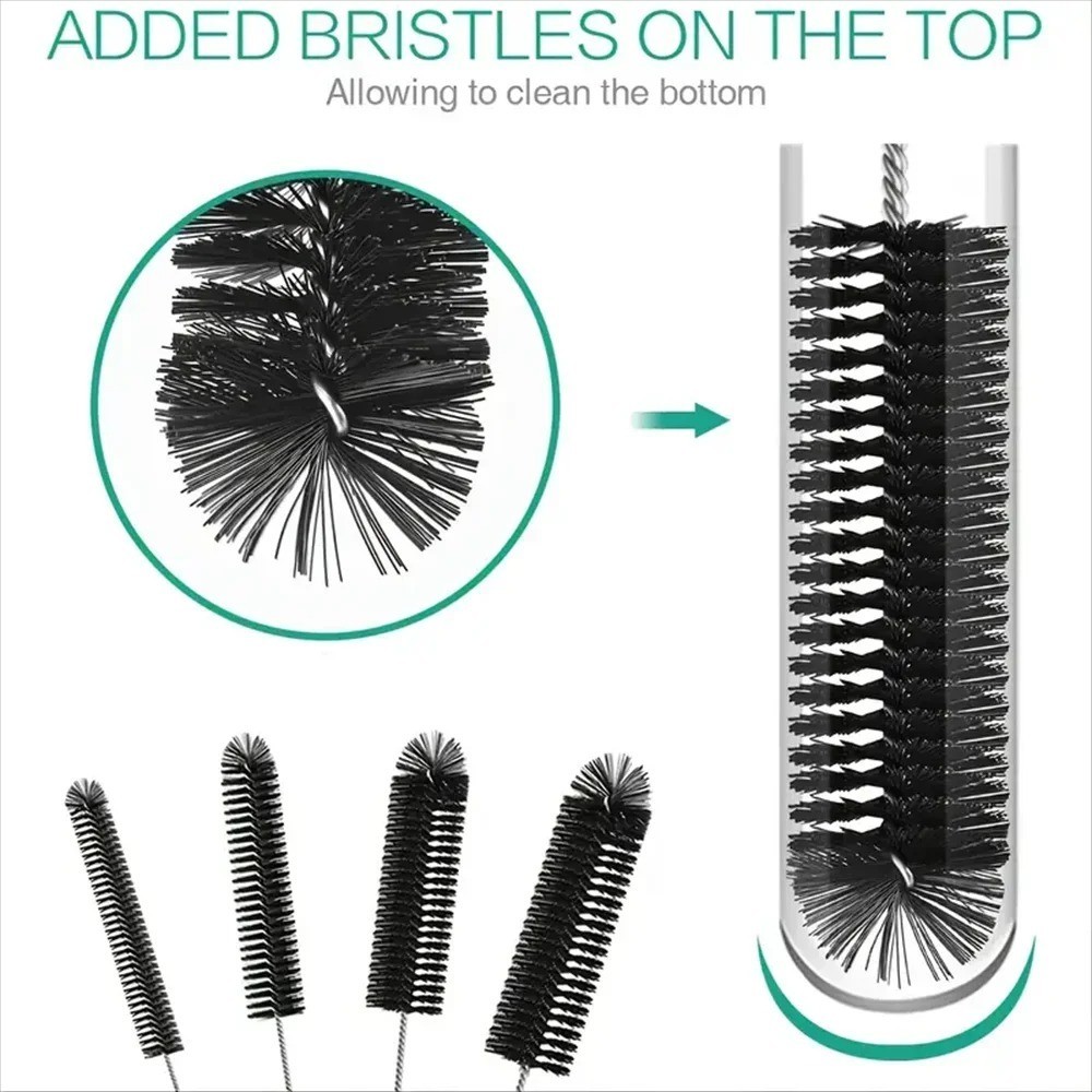US Nylon Straw Brush Cleaner Bottle Tube Pipe Small Long Cleaning 10Pcs Set