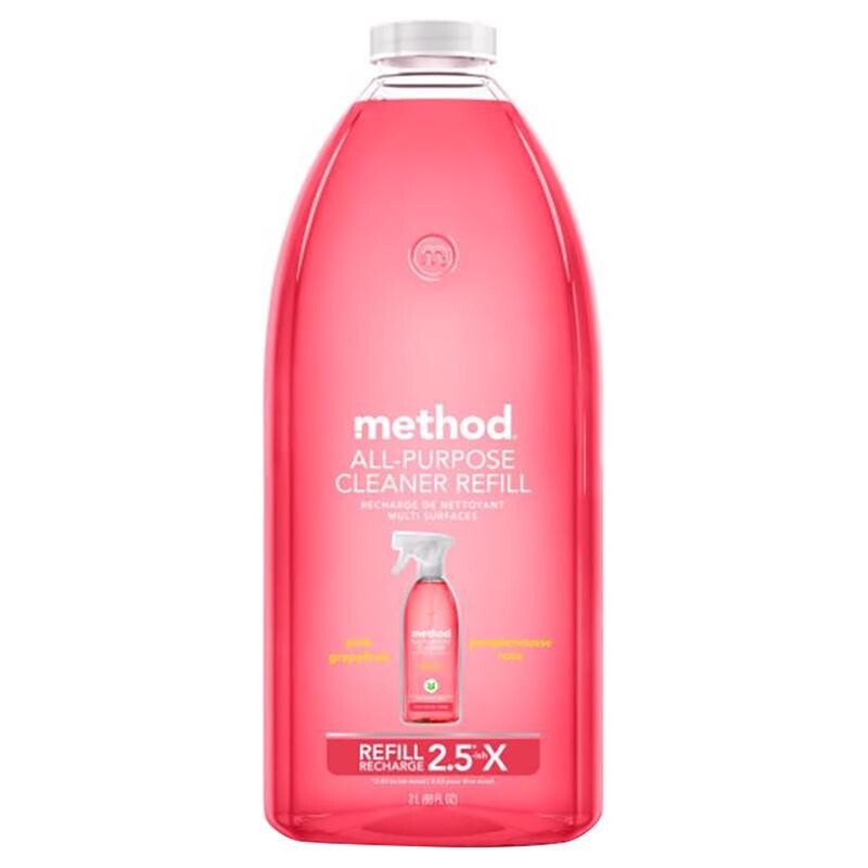 Method Pink Grapefruit Scent All Purpose Cleaner Refill Liquid 68 oz Plant Based